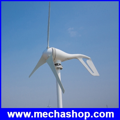 กังหันลมผลิตไฟฟ้า 3 ใบพัด 400W Wind Power Generator พร้อมชุดควบคุมการชาร์ทแบตเตอรี่ 600W สามารถเลือกแรงดันเอาท์ 12V หรือ 24V ได้ CE RoHS Approval (สินค้า Pre-Order)