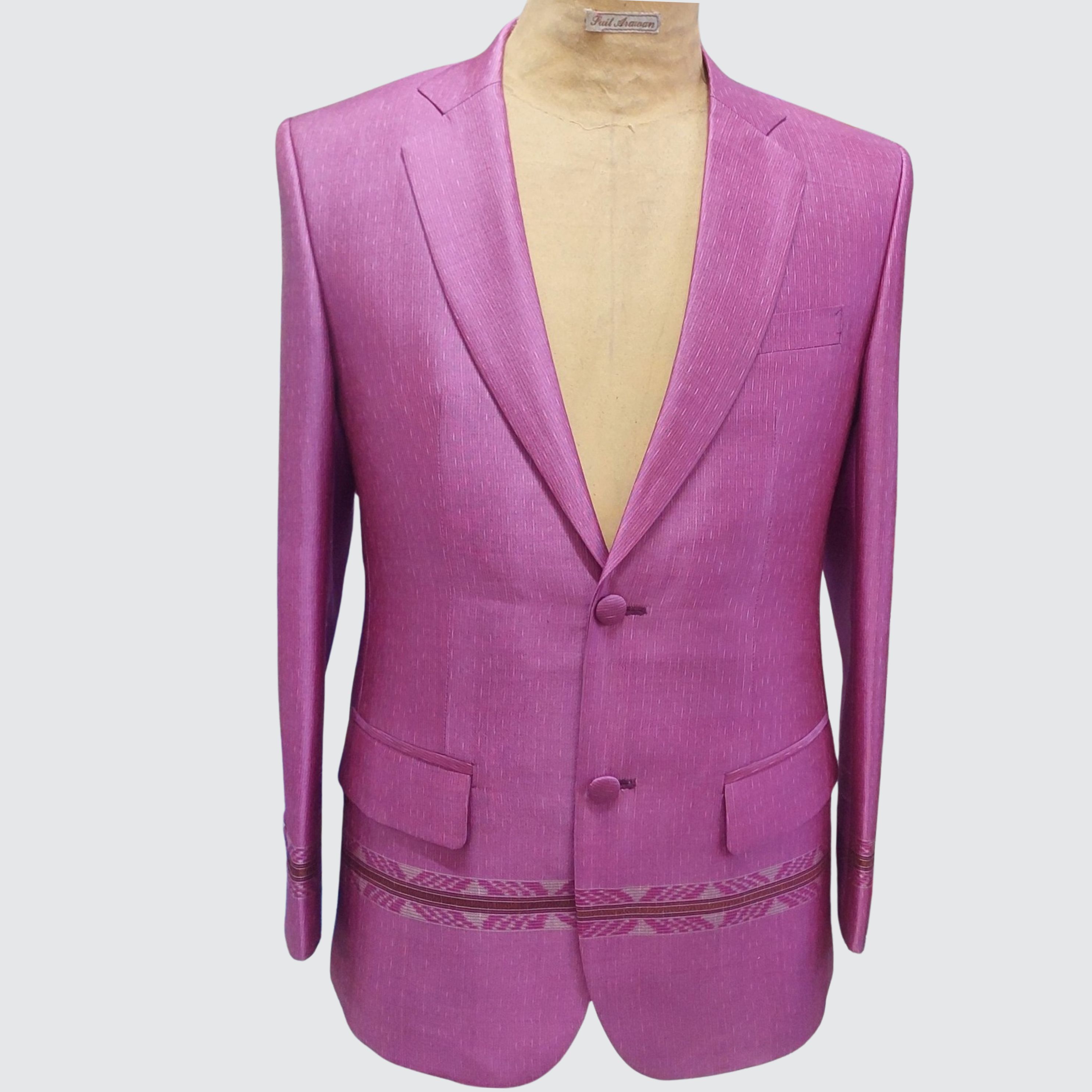 เสื้อสูทสากล ผ้าไหมลายอัมปรม | ตัดเย็บตามรูปร่าง | เลือกผ้า ส่งไซส์ได้