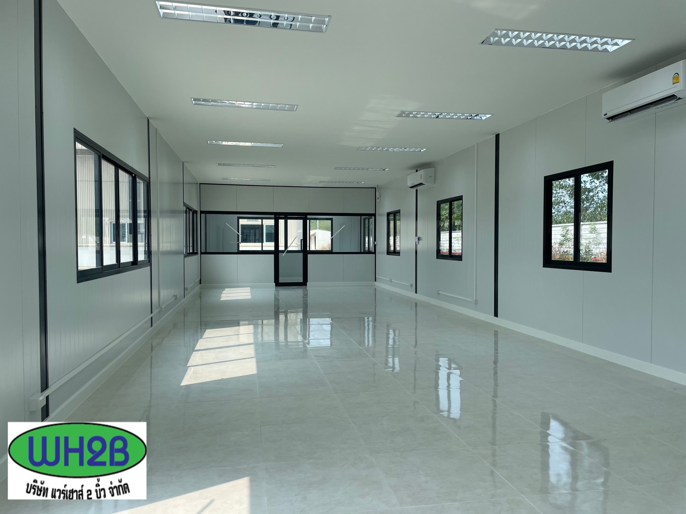 ออฟฟิศสำเร็จรูป บริษัทเหลียงซิ ขนาด5.00x20.00x4.50 เมตร