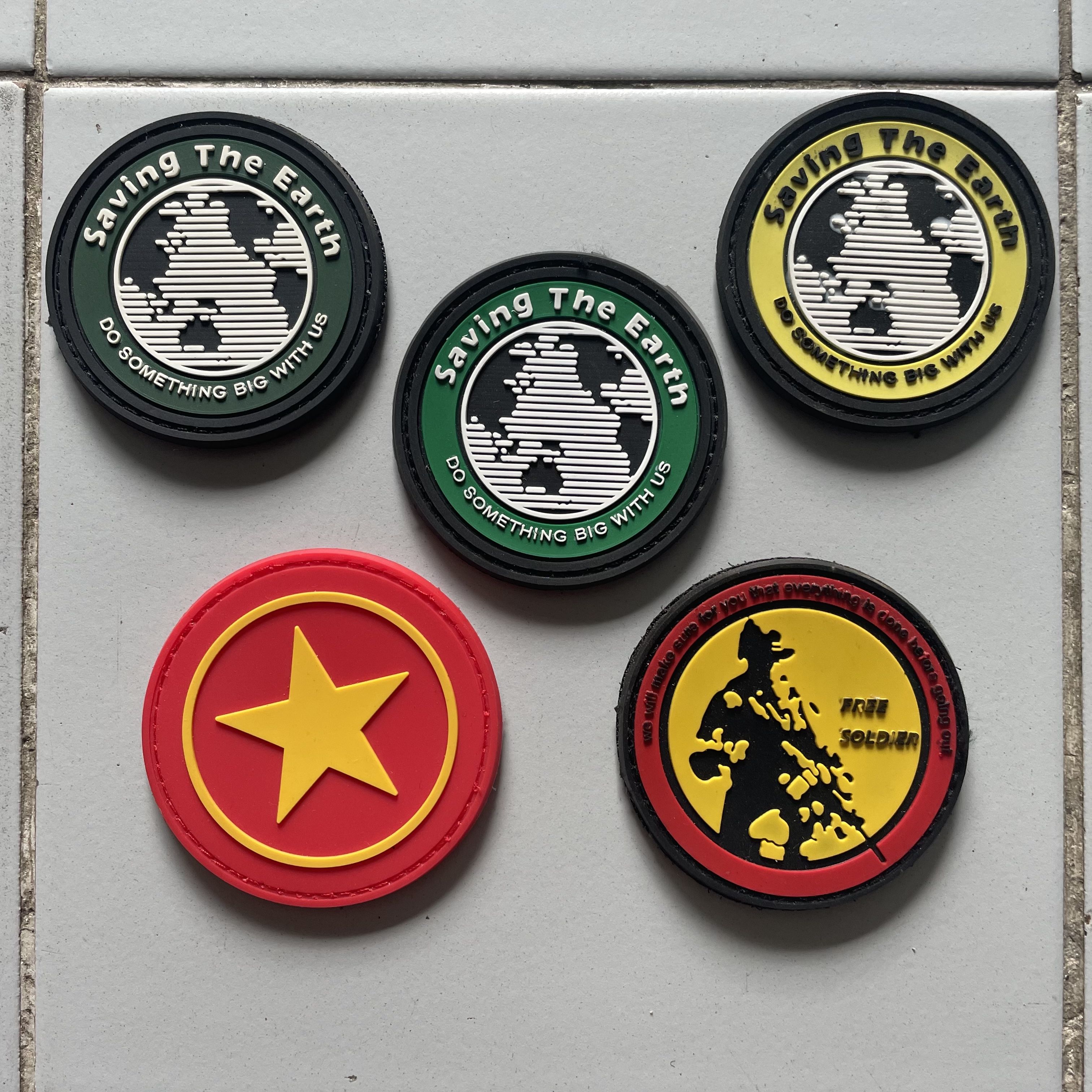 patch อาร์ม แบบ pvc กลุ่ม A (มีตีนตุ๊กแกทุกชิ้น)