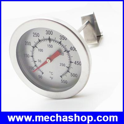 หัววัดอุณหภูมิสแตนเลส แบบเข็ม แสดงผลทั้ง °C และ °F Cooking Oven Thermometer Stainless Steel Probe Thermometer Food Meat Gauge 0- 250°C