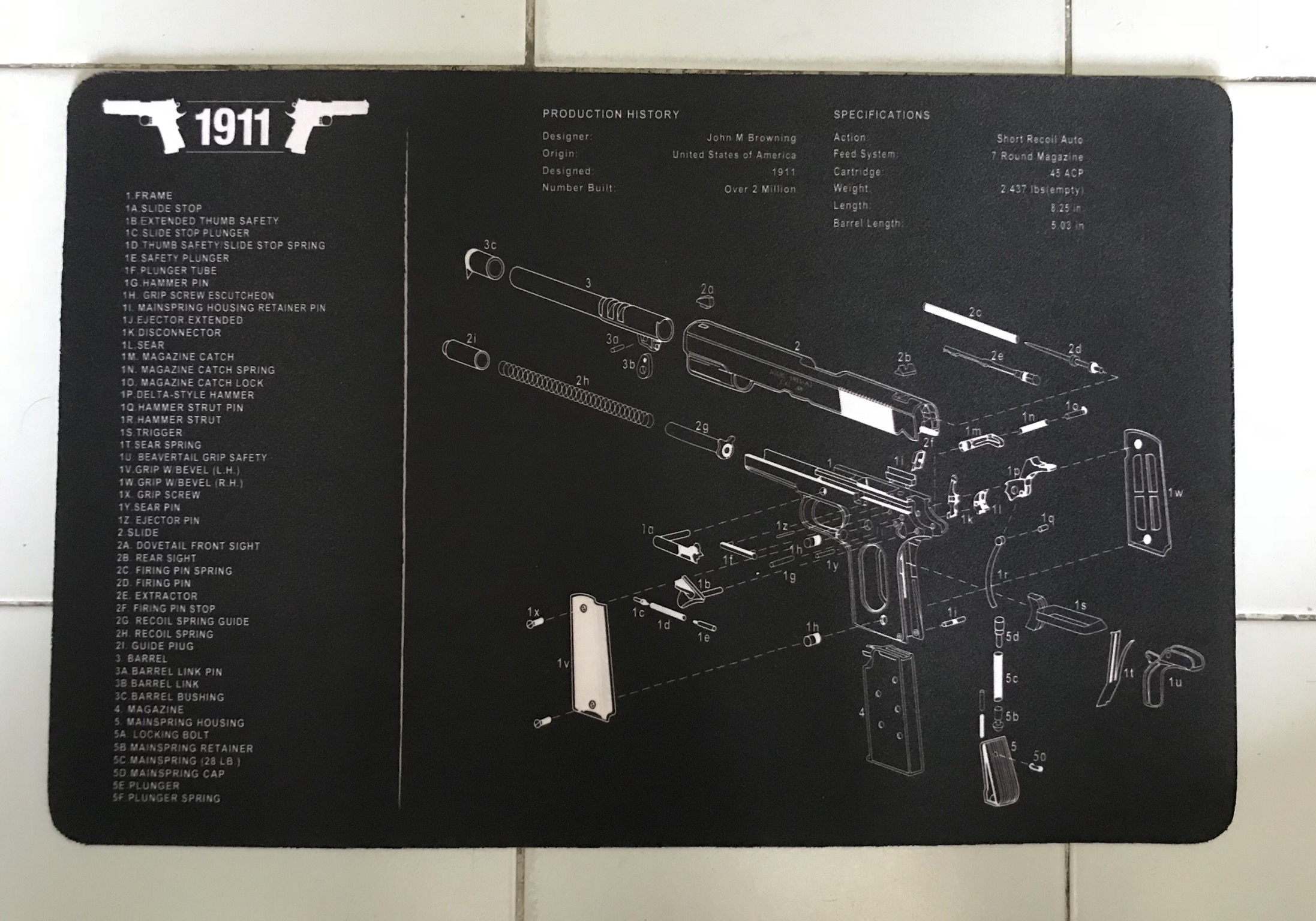 แผ่นรองทำความสะอาดปืนสั้น