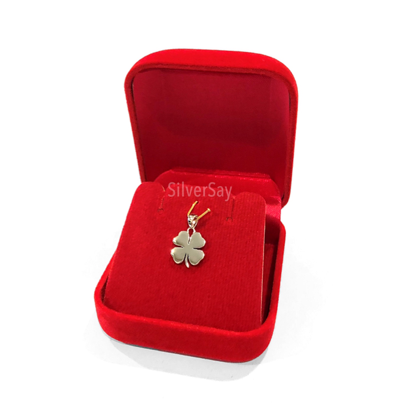 จี้ใบโคลเวอร์ Clover 4/แบบเกลี้ยง