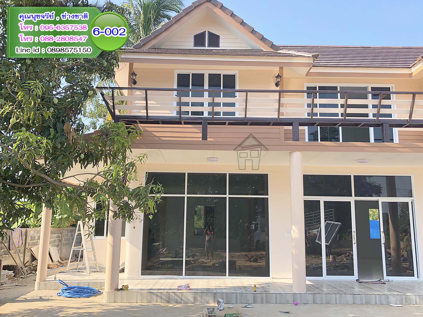 6-002 บ้านน็อคดาวน์ - บ้านหลังใหญ่ - ทรงจั่วมุกซ้อน