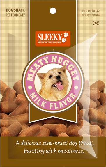 ขนมสุนัข SLEEKY มีทตี้นักเกต รสนม - ขนมหมาทุกสายพันธุ์