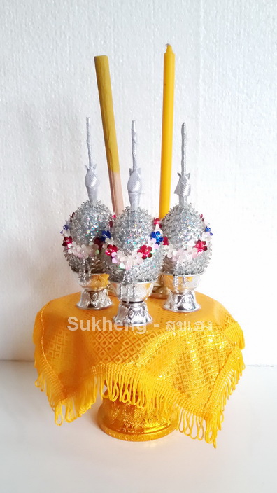 เครื่องทองน้อย สีเงิน ขนาดพุ่มเบอร์ 2