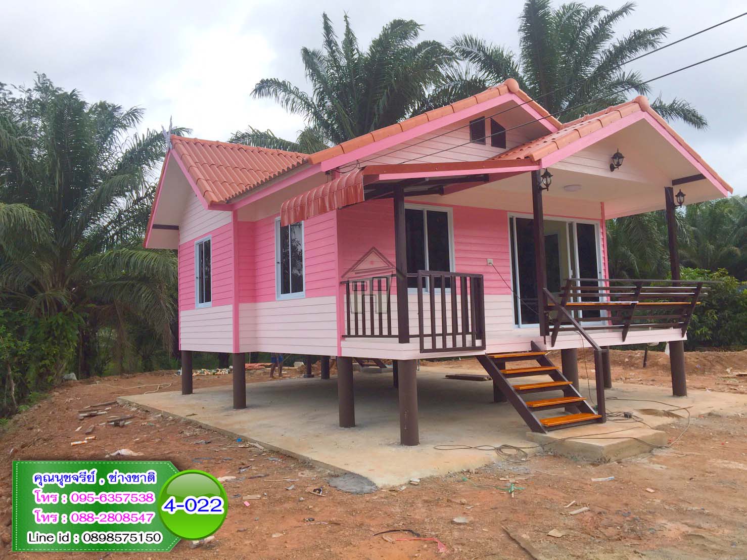 4-022 บ้านน็อคดาวน์ ทรงจั่วมุกซ้อน สำเนา