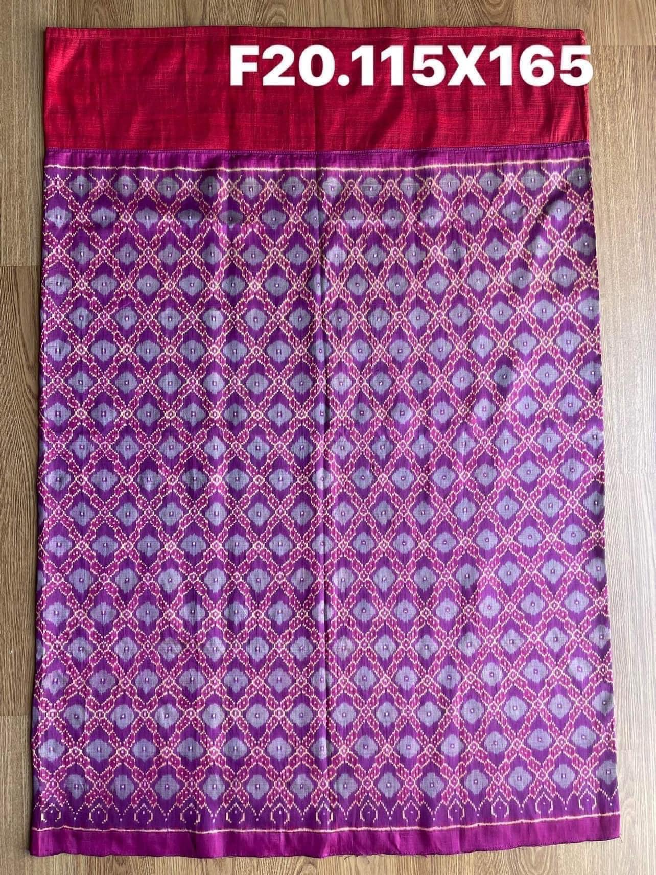 ซิ่น พระตะบอง ไหมบ้านสาวมือ ย้อมสีธรรมชาติ ขนาด 115x165ซม สีม่วง รหัส N9-SIL-F20
