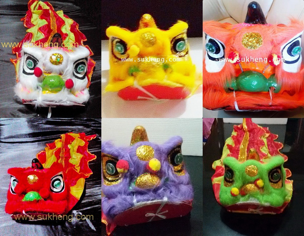 หัวสิงโตสำหรับเด็กเล็กเชิดเล่น ขนาดเบอร์ 5