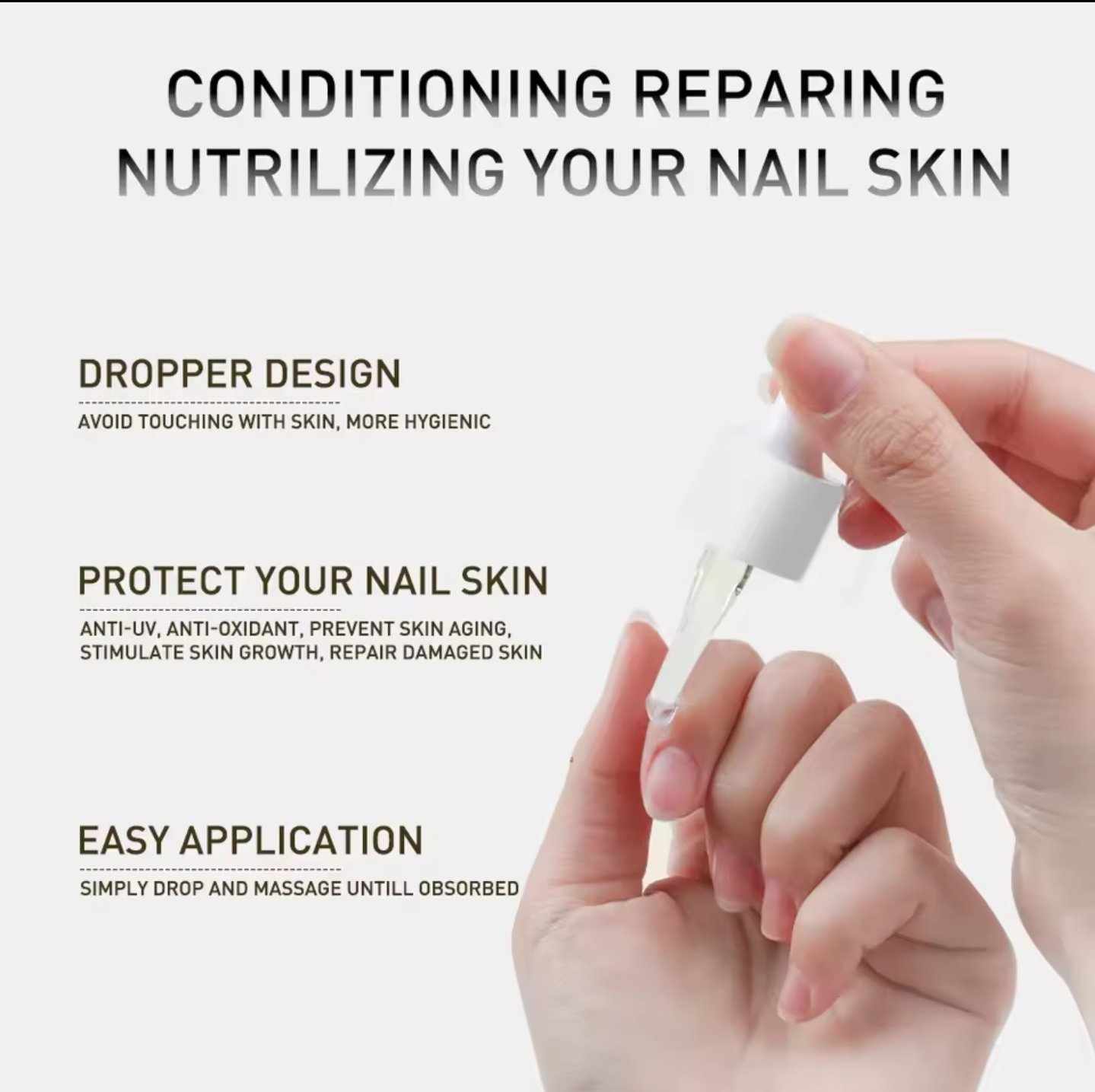 ออยล์บำรุงเล็บเกรดพรีเมี่ยม น้ำยาตัดหนังเล็บ น้ำยาหนังนิ่ม สำหรับทาเล็บ