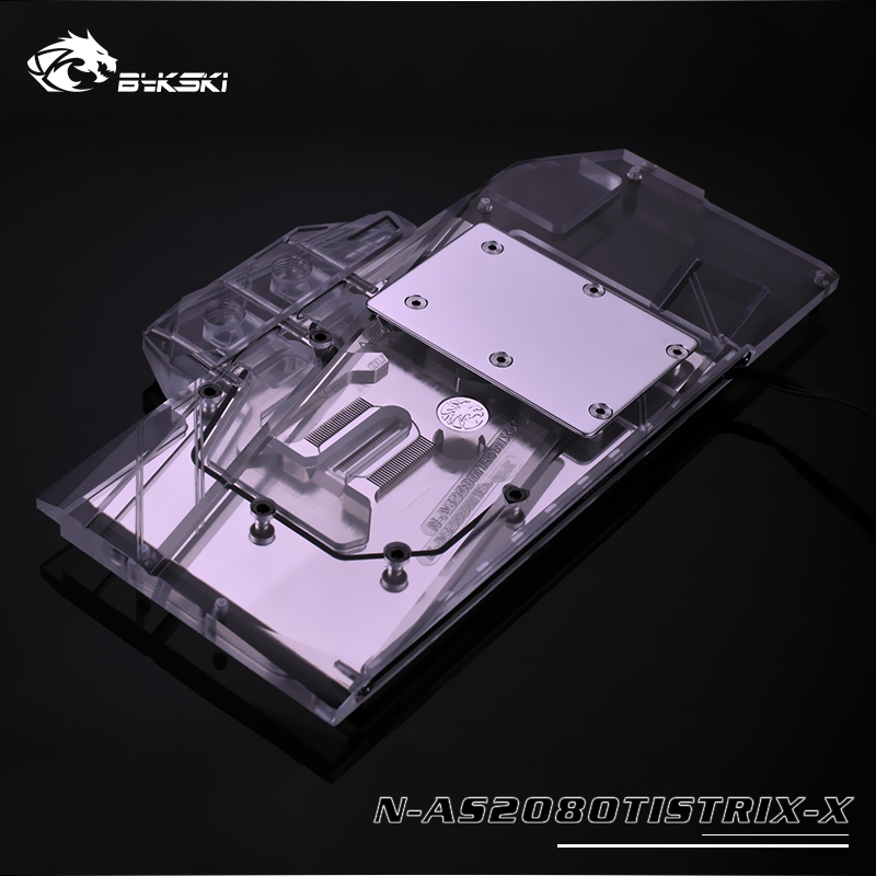 Bykski ASUS ROG STRIX GTX2080Ti 011G GAMING Full Coverage GPU Water Block w/ Backplate (FR-N-AS2080TISTRIX-X)