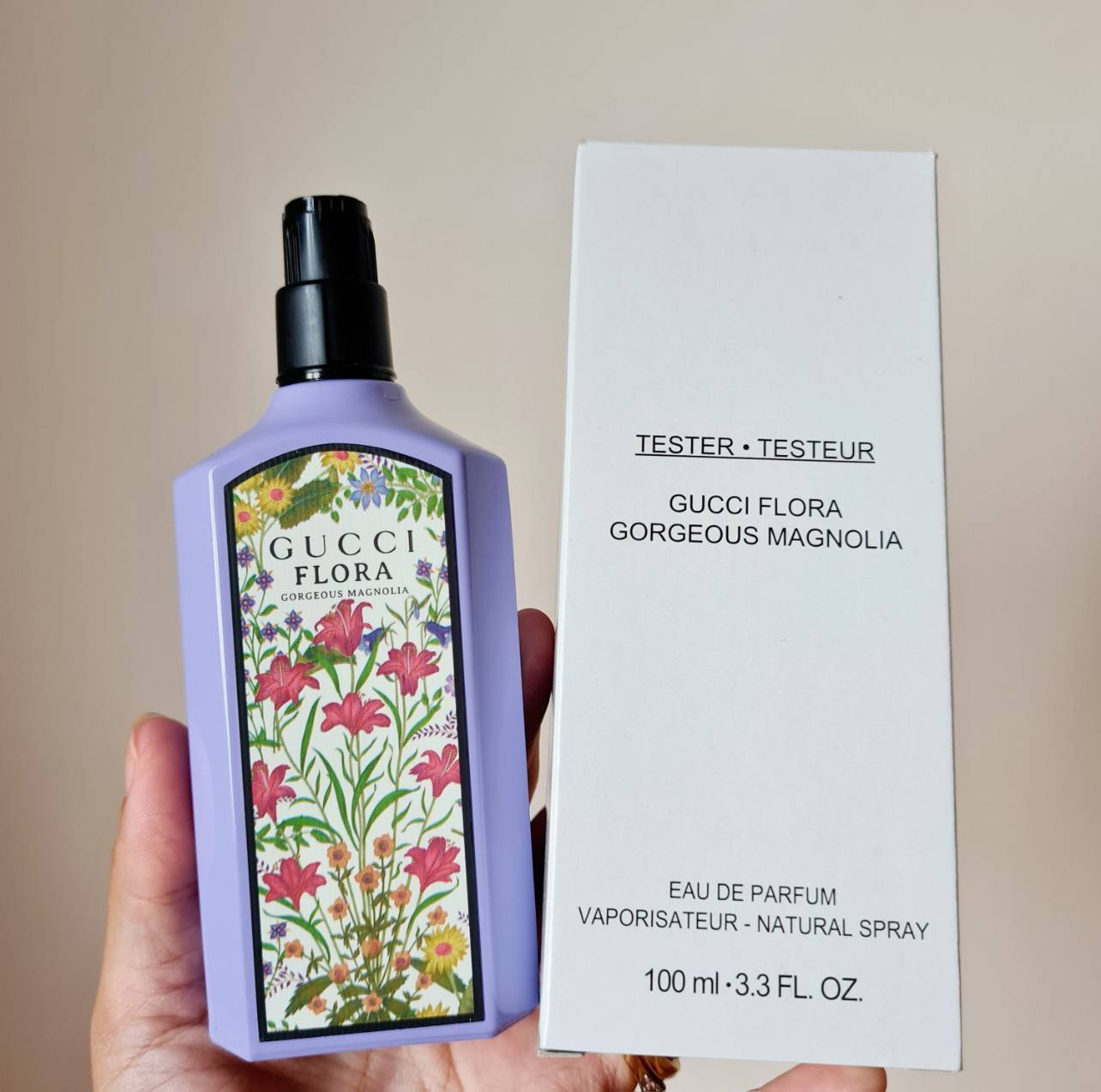 น้ำหอมแท้ Gucci Flora Gorgeous Magnolia Eau de Parfum 100ml Tester ฝาดำ