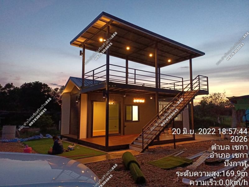 ร้านกาแฟ พื้นที่ ตัวบ้าน 3*6 ครัว 3*4 ระเบียงล่างระเบียงบน 3*6