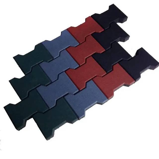 พื้นยางสังเคราะห์สนามเด็กเล่น แบบตัวหนอน หนา30mm