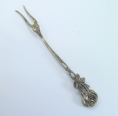 SI0090 ส้อมเงินลายกุหลาบ เงินแท้ นน. 14.4 กรัม