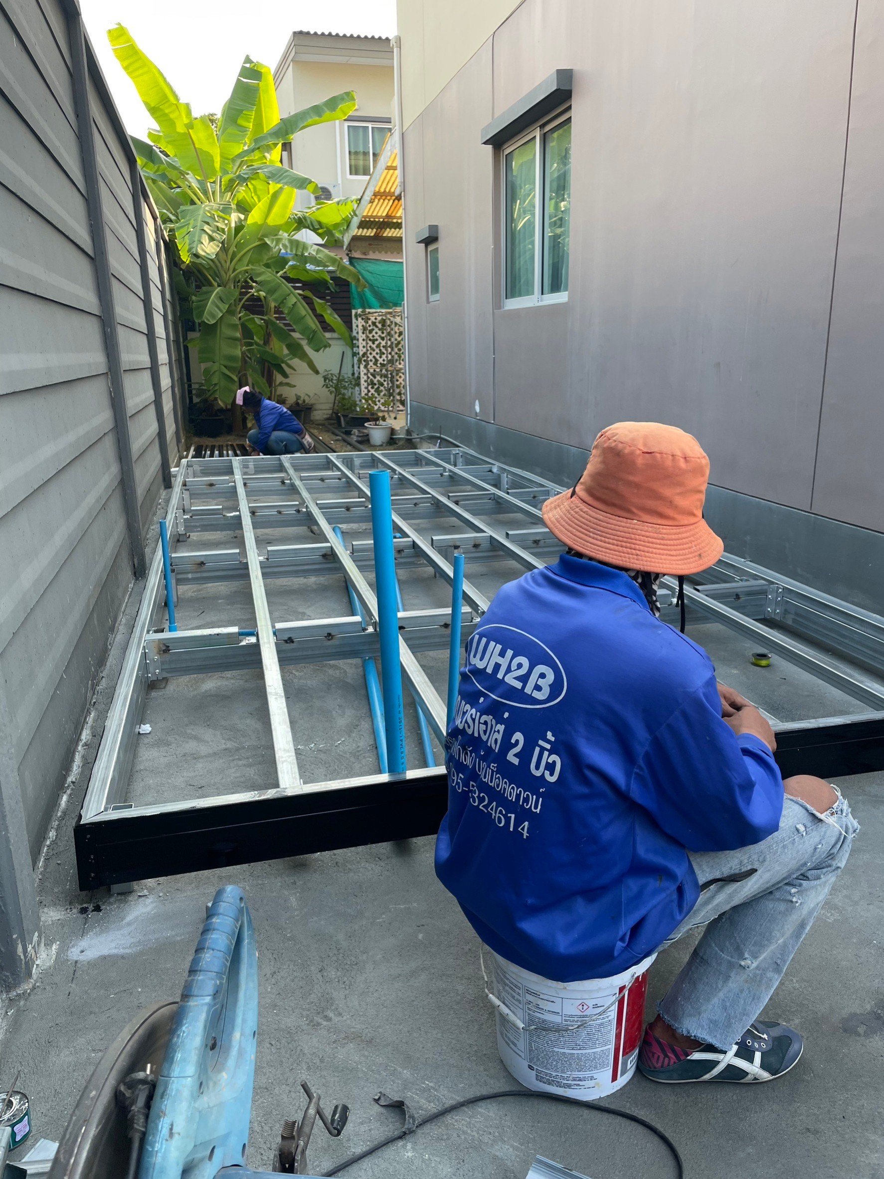 บ้านสำเร็จรูป งานต่อเติม 2.30x6.00 เมตร ร้านกาแฟ