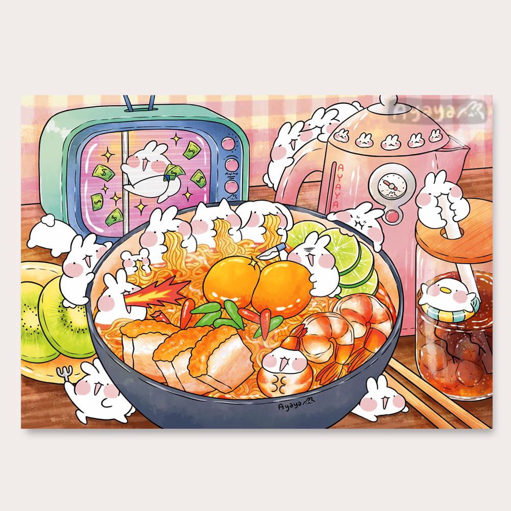 Tom Yum Noodle โปสการ์ด ขนาด A6