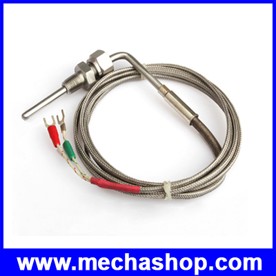 เทอร์โมคัปเปิล เซนเซอร์วัดอุณหภูมิ 1200 °C ยาว 2m Thermocouple EGT K Type เกลียว 1/8" Exhaust Gas High Temperature Probe