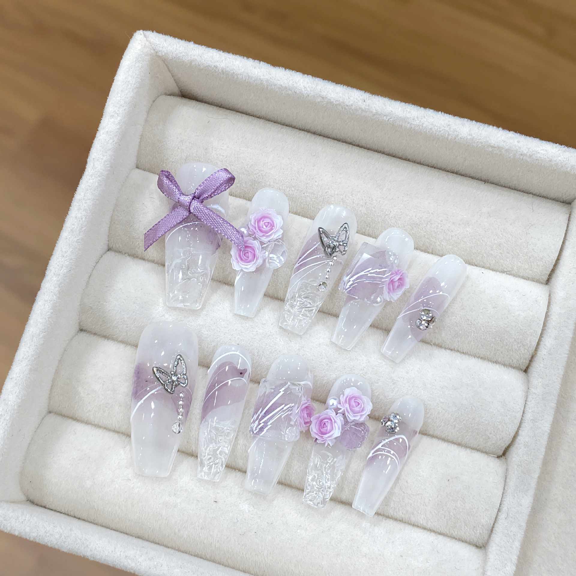 ดอกคามิเลีย ดอกกุหลาบ สําหรับตกแต่งเล็บ DIY 50ชิ้น มีหลายสี