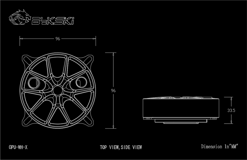 Bykski Intel CPU-WH-X