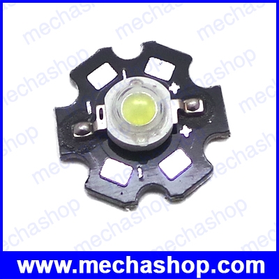 (1ชิ้น) ชิป High Power 3W แสงสีขาวอมฟ้า Cold White LED Bead Chip 30000K -35000K 180-200Lm 3.2-3.4V 700mA with star base