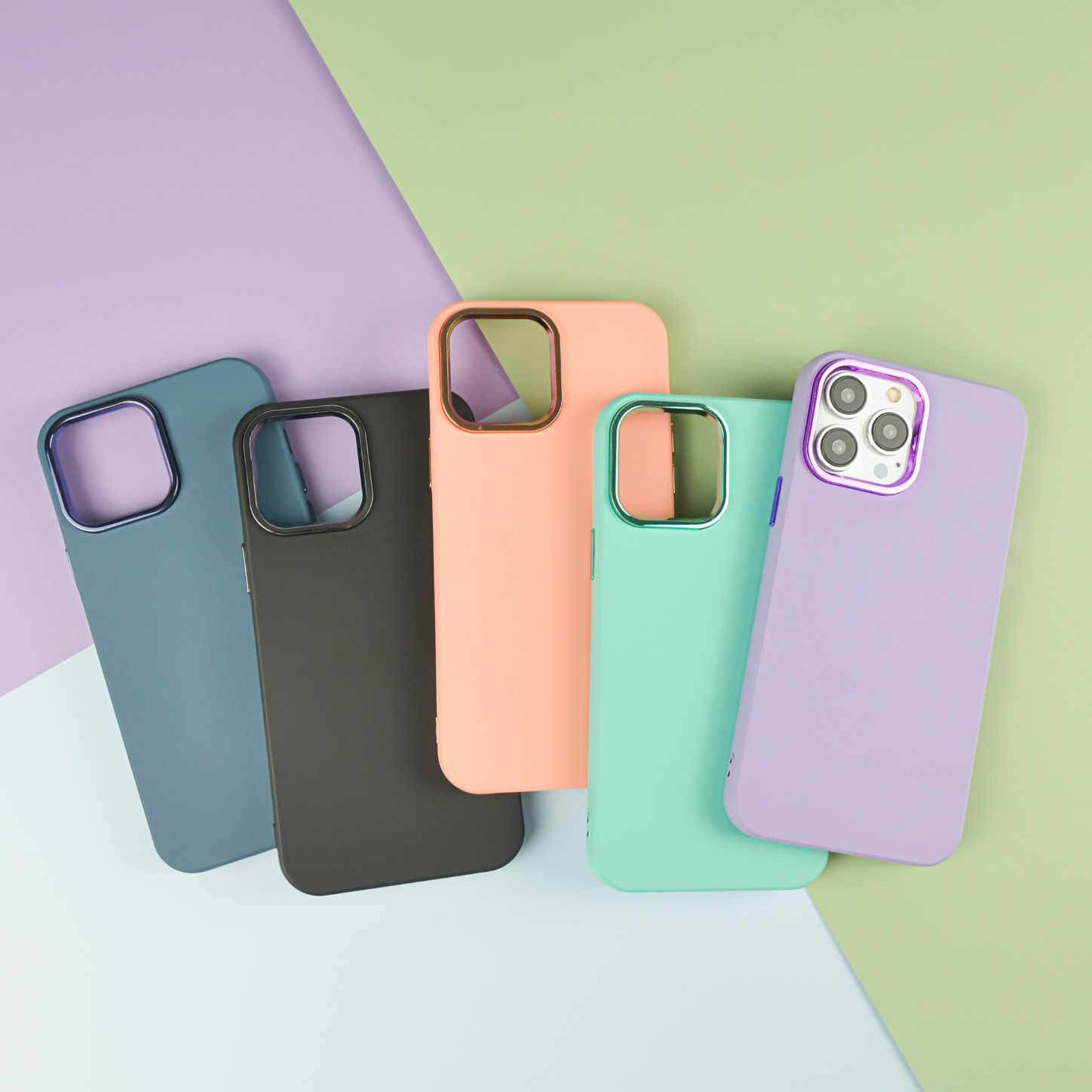 เคสโทรศัพท์ iPhone City Dog เคสสีพื้น ขอบกล้องโครเมียมยกสูง กันกระแทก สำหรับ11/13/13Pro/13ProMax