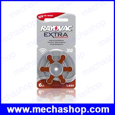 ถ่านกระดุม 6 ก้อน ถ่านเครื่องช่วยฟัง Rayovac hearing aid batteries size 312 hearing aid batteries (From Germany)