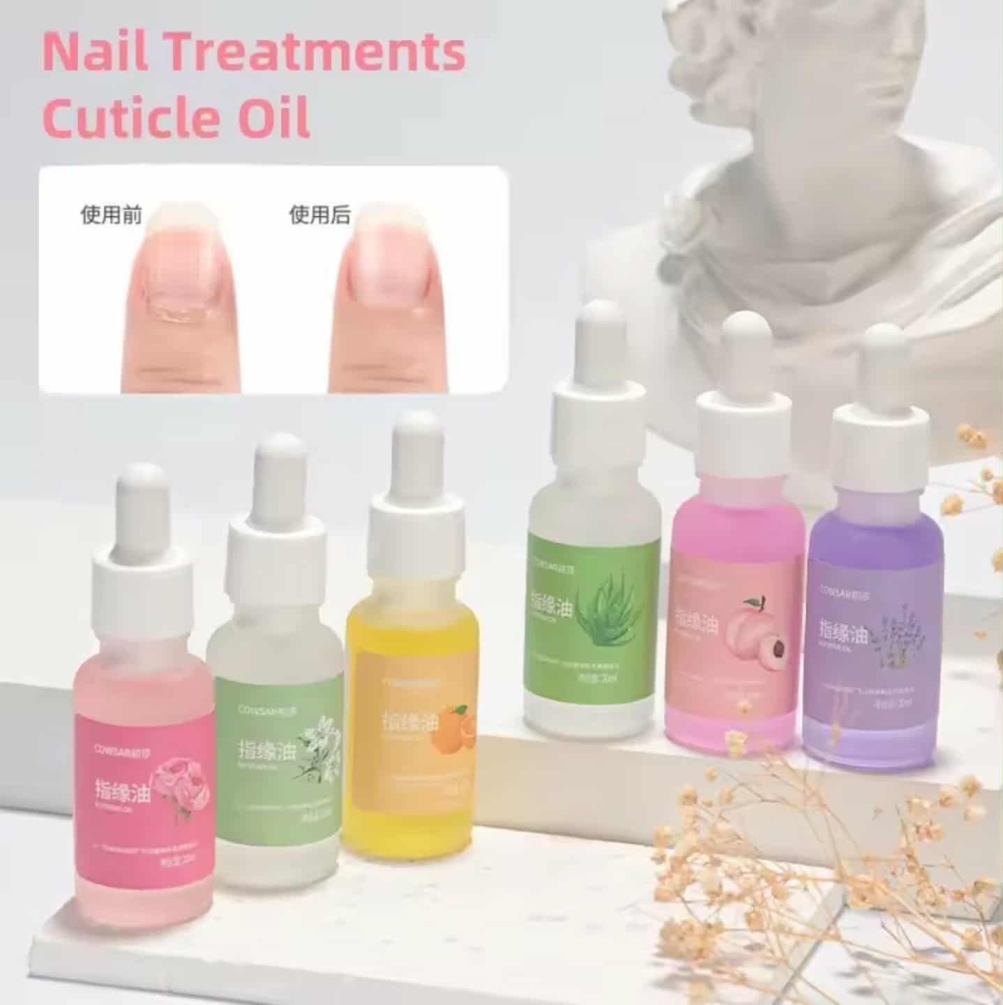 ออยล์เกรดพรีเมี่ยม สำหรับทาเล็บ ออยล์บำรุงเล็บ น้ำมันบำรุงเล็บ บำรุงขอบเล็บ มี6กลิ่น ขนาด20ml