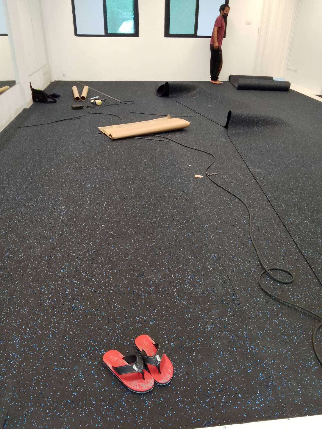 พื้นยางRubber Roll หนา10mm