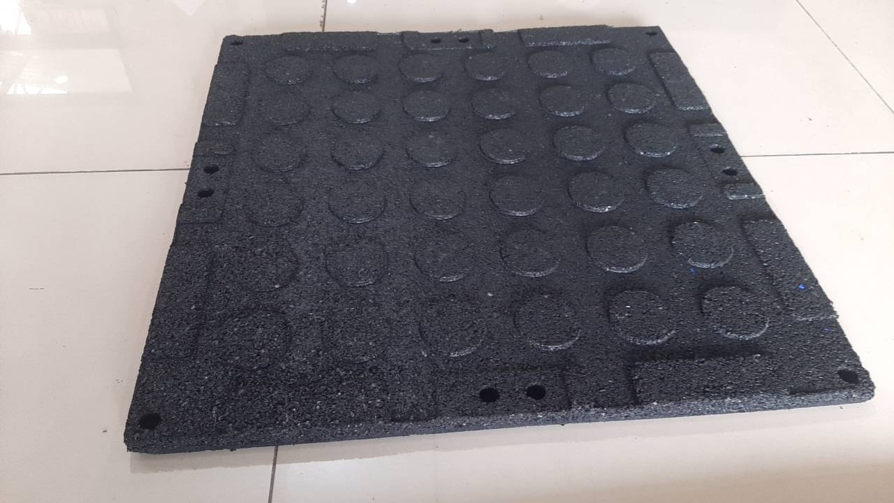 แผ่นยางปูพื้นฟิตเนส จุดสี epdm