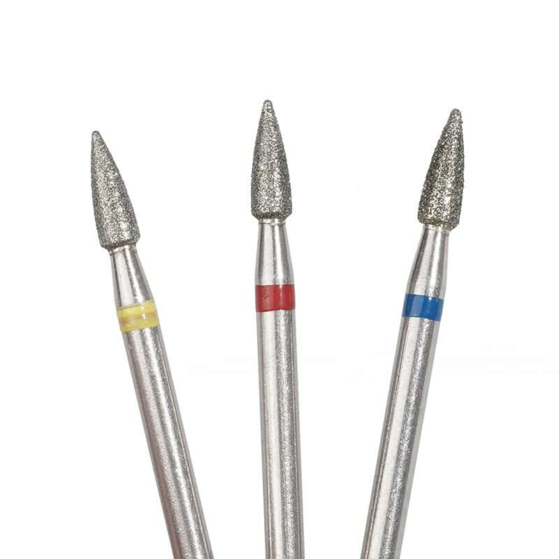 หัวเจียรไดมอนด์แต่งเล็บอย่างดี ดอกเจียรเพชร ทรงแหลม เจียรหนัง เจียรโคนเล็บ