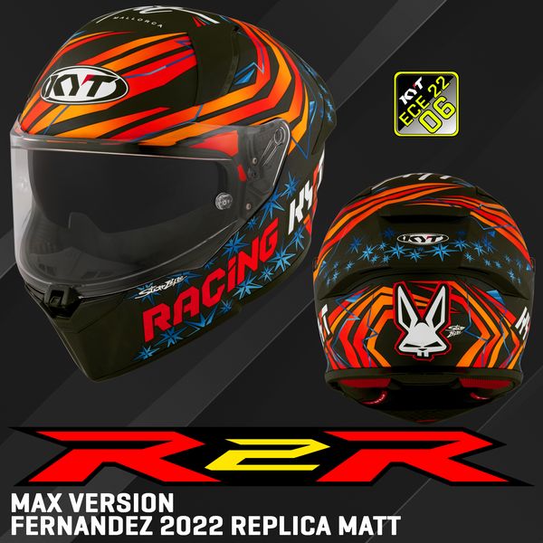 KYT รุ่น R2R Pro ลายแข่ง Augusto / Fernandez 2022 Replica MATT *ยังไม่รวมชิวดำ*