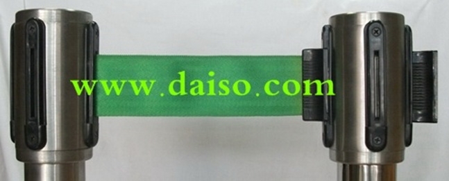 หัวเชือกเสากั้นทางเดินแบบม้วนเก็บในตัว หัวเสากั้นแบบสายดึงกลับ