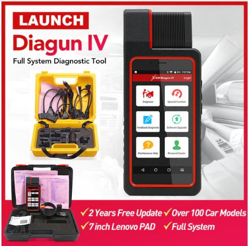 Launch X431 Diagun IV with yellow case Full System Diagnotist Tool Free Update Online X-431 Diagun IV Code Scanner
