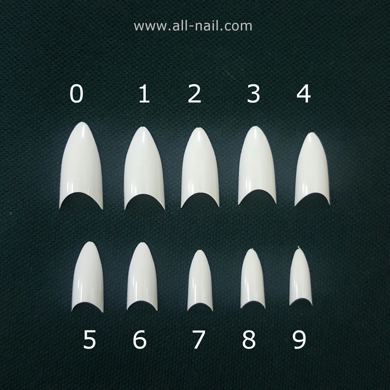 เล็บทิป ปลายแหลม เบอร์0-9