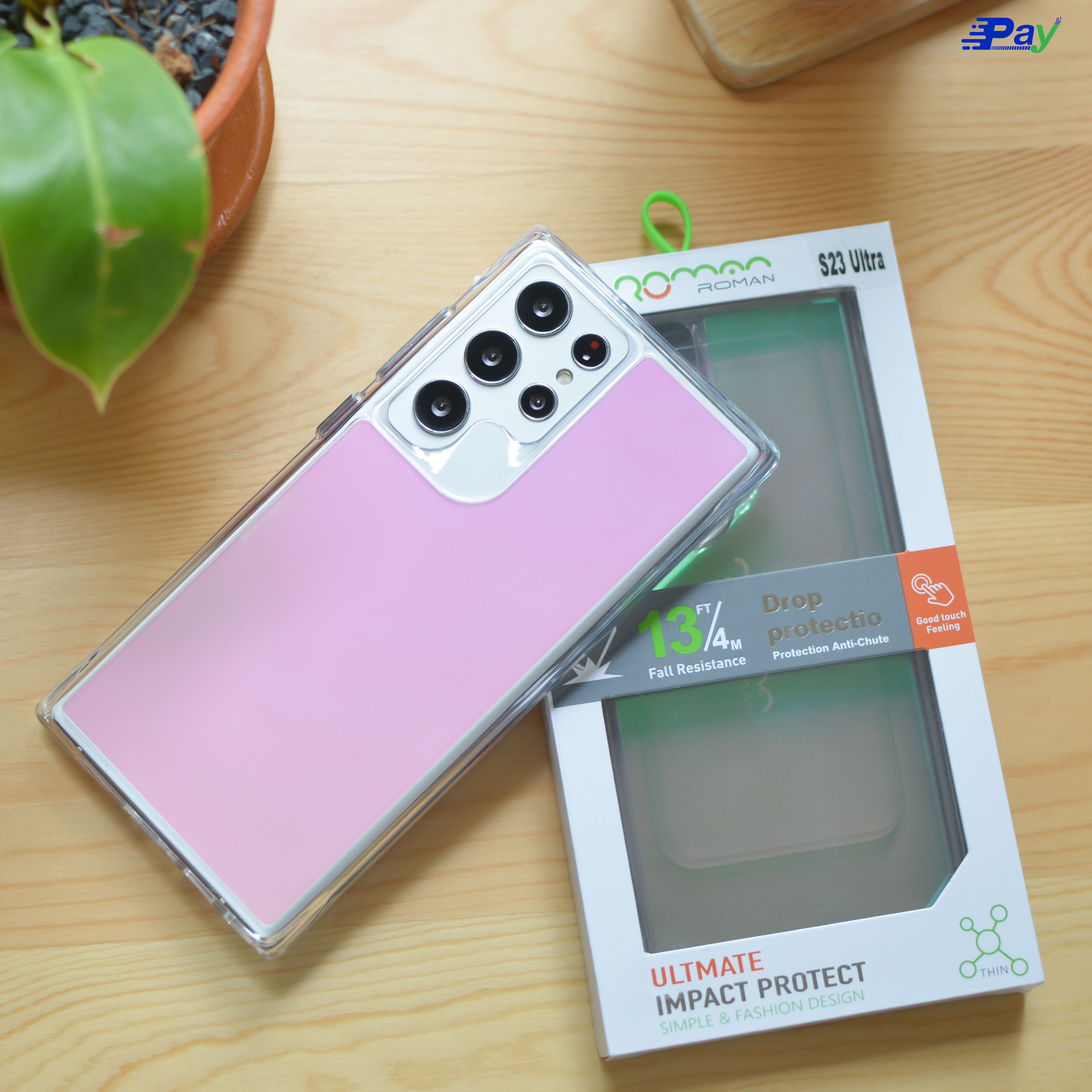 เคสโทรศัพท์ Samsung Roman ขอบนิ่ม หลังแข็ง Aurora สำหรับ SS S23 Ultra