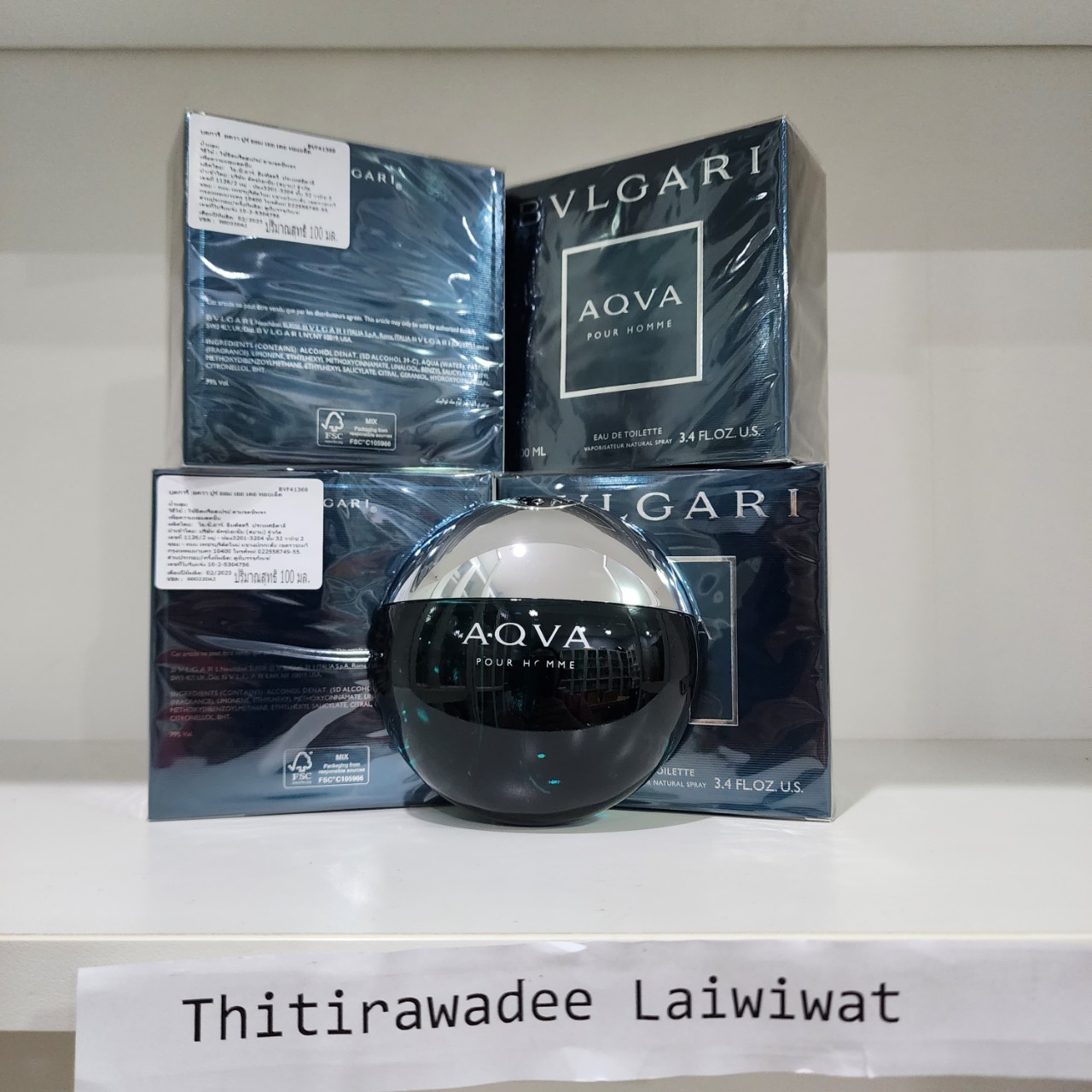 น้ำหอมแท้ Bvlgari Aqva Pour Homme EDT 100ml กล่องซีล