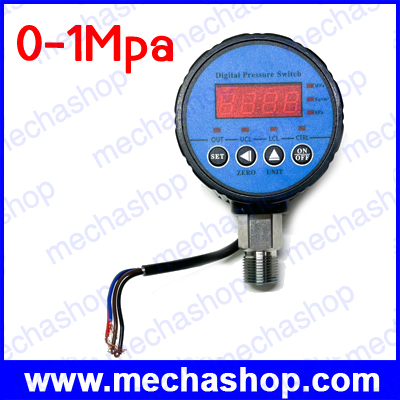 สวิทซ์แรงดันอากาศ สวิทซ์แรงดันลม AC220V 0-1Mpa Air Compressor Pressure Switch Digital Pressure Gauge Relay output