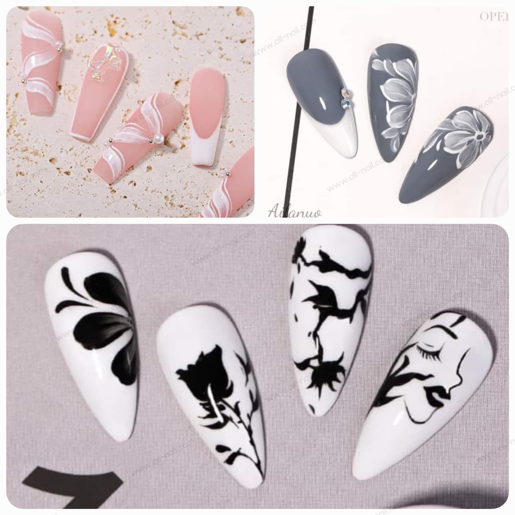 เจลเพ้นท์แบบกระปุก เพ้นท์ลายเล็บ สีขาว,ดำ ขนาด5g