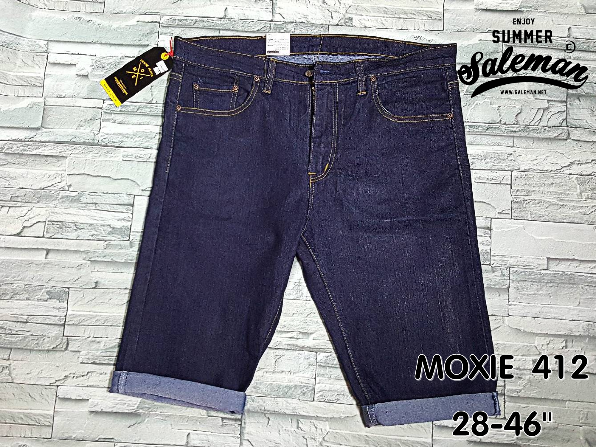 MOXIE 412 กางเกงยีนส์ขาสั้น ขายกางเกง กางเกงคนอ้วน เสื้อผ้าคนอ้วน กางเกงขาสั้น กางเกงเอวใหญ่