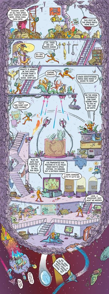 Leo Geo and the Cosmic Crisis by Jon Chad วิทย์แนวComics