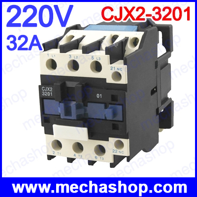 แมกเนติกคอนแทคเตอร์ CJX2-3201 High Sensitivity Industrial Electric AC Contactor 220V 32A NC