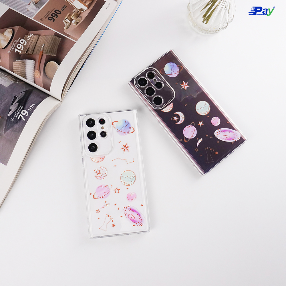 เคสโทรศัพท์ Samsung ซิลิโคน ลายดาวเคราะห์ สำหรับ SS S23 Ultra/S22 Ultra/Note 20 Ultra/S21 FE/A13