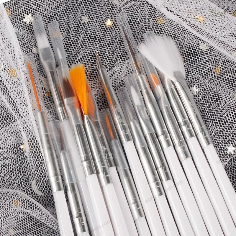 1ชุด/15ด้าม ⚡⚡ ชุดพู่กันทำเล็บ พู่กันเจล พู่กันเพ้นท์ คุ้มค่าสุดๆ