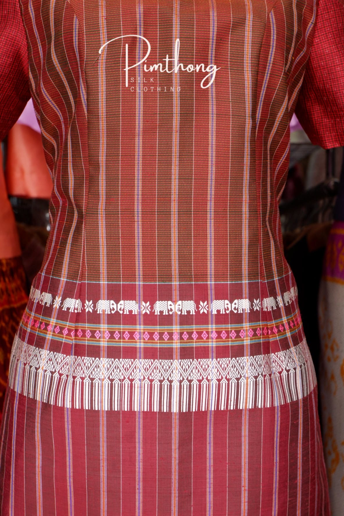 แบบตัดชุด เดรสผ้าไหม (ไม่รวมผ้า) รหัส CUT-PT-S0818662330