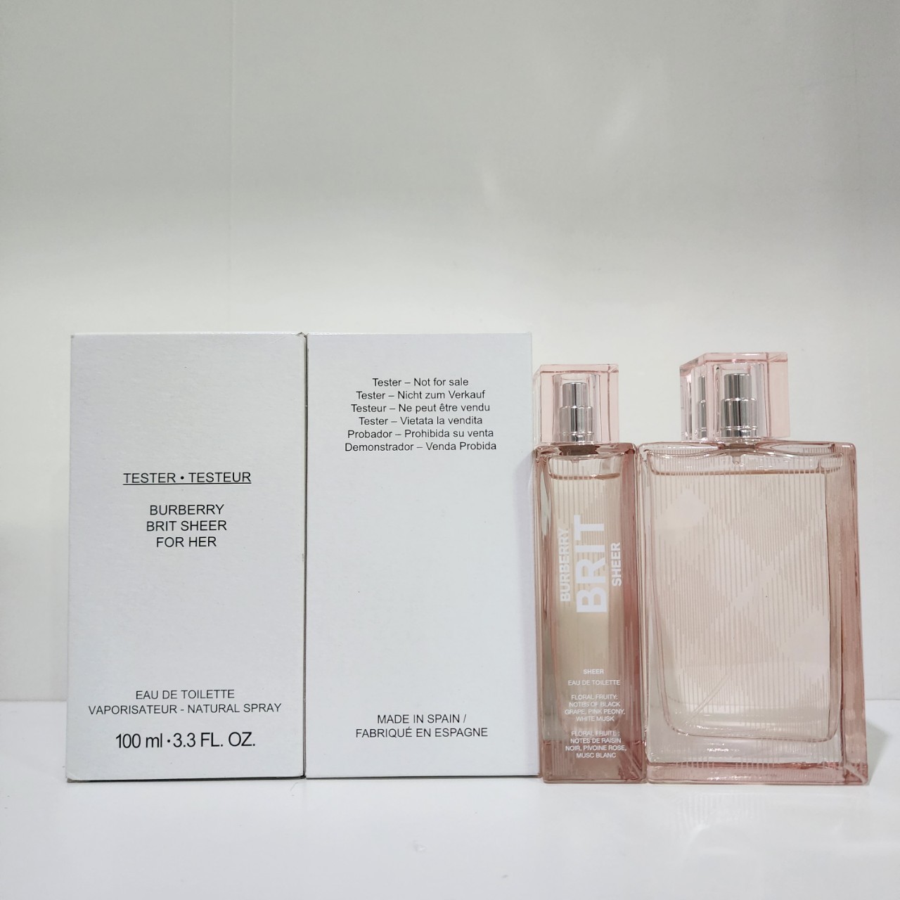 น้ำหอมแท้ Burberry Brit Sheer for Women EDT 100 ml.กล่องเทสเตอร์ของแท้ 100%