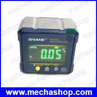 เครื่องวัดองศา มิเตอร์วัดองศาดิจิตอล 360องศา (4ด้าน x90°) SHAHE Digital Gauge Angle Protractor Inclinometer (มีแถบแม่เหล็ก และ ระดับน้ำเลเซอร์)