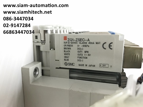 โซลินอยด์วาล์ว Vacuum Ejector ยี่ห้อ SMC รุ่น ZZQ108 (Used)