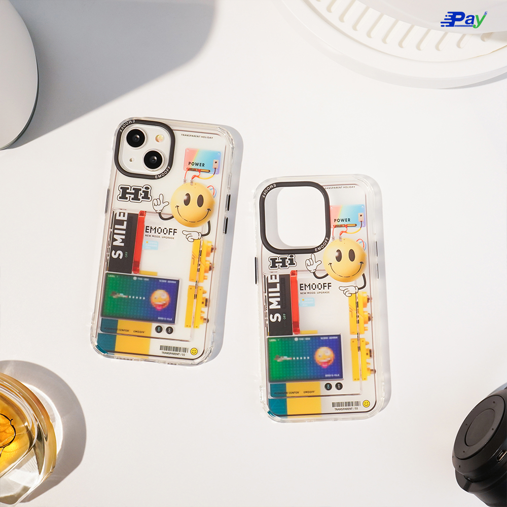เคสโทรศัพท์ iPhone EMO OFF Smile Happy Electrify สำหรับ 14ProMax/14Pro/14