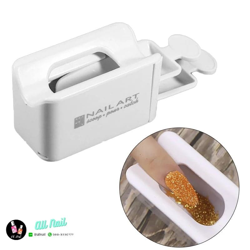 กล่องโรยกากเพชร ถาดช่วยโรยผงแต่งเล็บต่างๆ